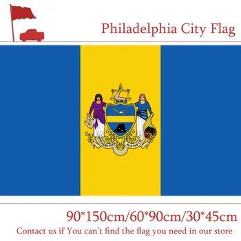 Флаг города Филадельфия 60*90 см 90 * 150 см Флаг 3x5ft Изготовленный На Заказ Высококачественный Автомобильный Флаг Из 100d Полиэстера 40*60 см Для Голосования в кампании
