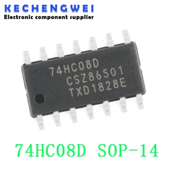 10ШТ 74HC08D SOP14 74HC08 SOP SN74HC08DR SOP-14 SN74HC08 SMD новая и оригинальная микросхема