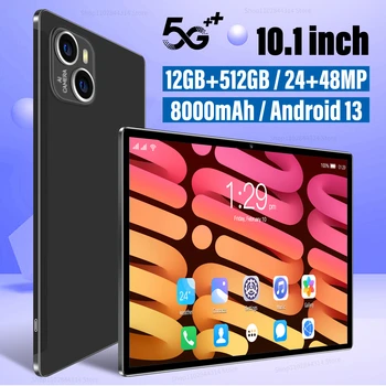 2023 Новая Глобальная версия Android 11,0 Оригинальный планшет 12G + 512GB Планшеты 10,1-дюймовый Планшетный ПК 5G с двумя SIM-картами Wifi Air5 Компьютер