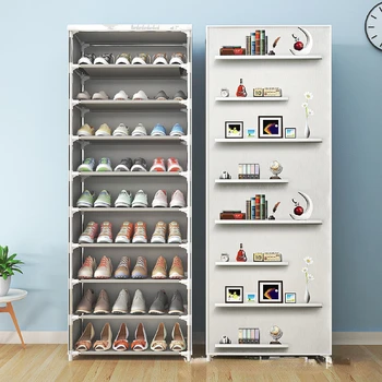 Домашний многослойный Простой Шкаф для обуви с двойной Застежкой-молнией, Герметичный Пылезащитный Шкаф для обуви, Многофункциональный нетканый Шкафчик для хранения
