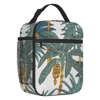 Подорожник, Пальма, Банановое дерево, термоизолированные сумки для ланча, Женская Многоразовая сумка для ланча для кемпинга на открытом воздухе, коробка для хранения продуктов