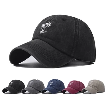 Бейсбольная кепка Snapback, бейсболка чистого цвета, кепка для мытья кокосовых пальм, Весенне-осенняя кепка, облегающая кепка в стиле хип-хоп