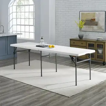 8-футовый складной стол из смолы, белый сверхлегкий Походный Складной стол для пикника
