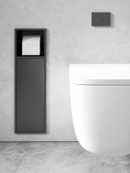 Индивидуальная ниша для ванной комнаты, встроенный стеллаж для хранения из нержавеющей стали, Ниша для туалетных щеток с дверцей, держатель для салфеток в ванной, шкаф