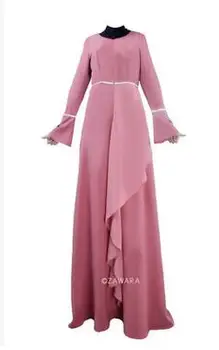 10 шт./лот, женское мусульманское длинное платье, однотонная Абайя, женское исламское платье, национальные костюмы, 4 цвета