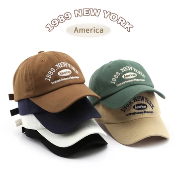 Нью-Йорк, американские бейсболки, Модные Уличные Шляпы для пары, Солнцезащитная Хлопковая Тонкая Шляпа от Солнца, Женская Кепка с козырьком Для Мужчин