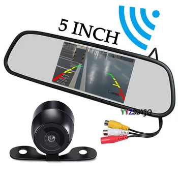 5-дюймовый Автомобильный HD Монитор Зеркала заднего Вида CCD Video Auto Parking Assistance Ночного Видения Камера Заднего Вида Заднего Вида