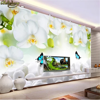 beibehang papel de parede 3d фотообои, большие обои, обои на заказ, красивые цветочные лозы, настенные наклейки