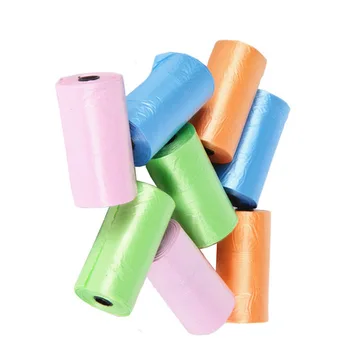 Случайный цвет Портативных детских подгузников, рулонных пакетов для мусора, одноразовых пластиковых пакетов для мусора на открытом воздухе