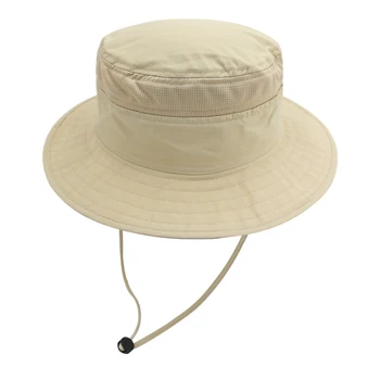 Женская тканевая шляпа с полями 7 см, солнцезащитная, дышащая, бежевая солнцезащитная шляпа