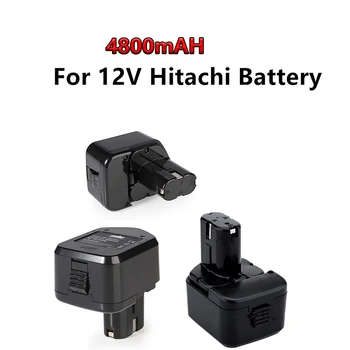 Для Hitachi 4.8Ah 12V NI-MH Сменный Аккумулятор для Дрели Hitachi EB1214S EB1220BL WR12DMRCD4D DH15DV C5D DS FWH Серии WR