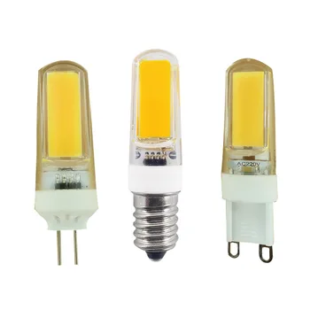LED G4 G9 E14 Лампа 2609 COB AC 220 В 3 Вт Светодиодные Осветительные Лампы заменяют Галогенный Прожектор Люстра с Углом луча 360