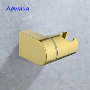 Держатель насадки для душа Aqwaua Полированная золотая подставка-кронштейн с возможностью поворота для использования в ванной комнате Аксессуары для ванной комнаты стандартного размера из АБС-пластика