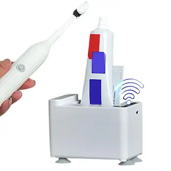 Дозатор зубной пасты без перфорации, держатель зубной пасты, подставка для интеллектуального датчика, аксессуары для ванной комнаты, экономия места для душевой комнаты
