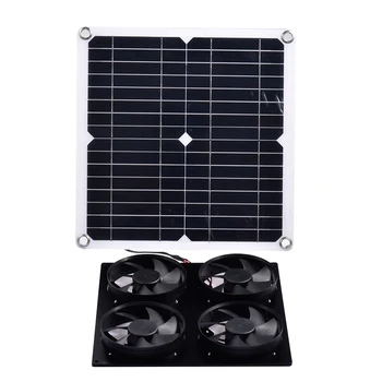 Mayitr 1 шт. 12-Дюймовый комплект Вентиляторов на солнечной выхлопной панели, Водонепроницаемые Вентиляторы для курятника для теплицы