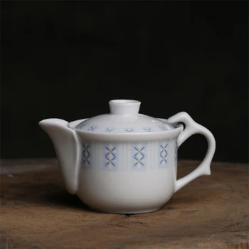 Керамическая супница в старинном стиле, миска с подглазурным рисунком, цветок пшеничного колоса, фильтр Gaiwan, заварочный чайник, чайная чаша, чайные чашки, китайский набор посуды Chawan
