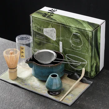 Японский чайный сервиз Матча, бамбуковая чайная ложка, домашняя посуда для заваривания чая, аксессуары для чая Кунг-фу династии Сун, подарок на день рождения