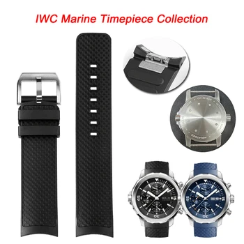 Новый стиль ремешка для часов IWC из фторуглерода 22 мм для IW356802 376705 376710 /376711/376708/356801 Ремешок для часов серии IWC Marine