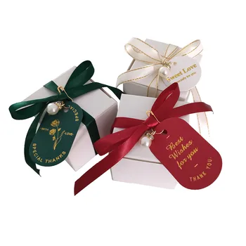 20шт Подарочная бумажная коробка конфет 6 см для свадебной вечеринки, сувениры, Шоколадные коробки, украшения, принадлежности для Дня рождения