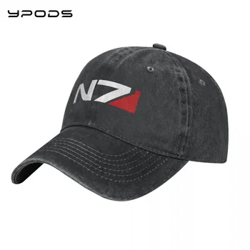 Бейсболки Mass Effect N7 для мужчин и женщин, винтажные хлопковые шляпы для папы, бейсболка с принтом Snapback, шляпа