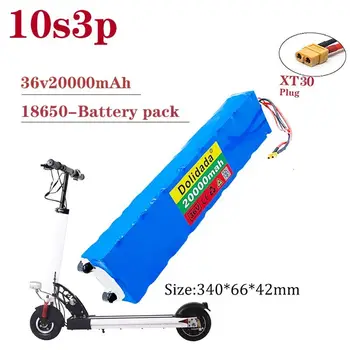 36V10S3P20000 миллиамперная перезаряжаемая литиевая батарея 500 Вт электрический велосипед-скутер BMS XT30