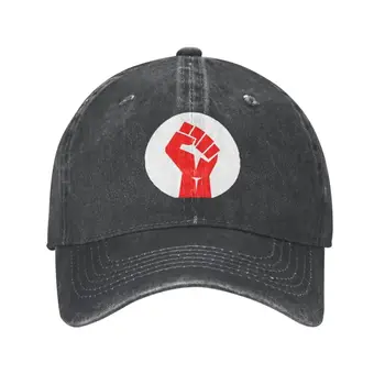 Новая Персонализированная Хлопчатобумажная бейсболка с красно-черным Кулаком, Солнцезащитная Мужская Регулируемая Шляпа для Папы, Пружинная