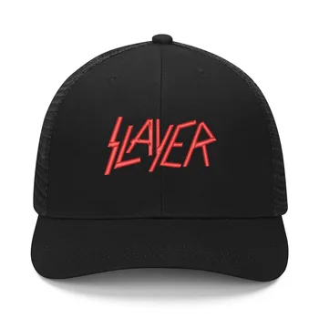Шляпа с вышивкой металлической рок-группы Slayer, Мужская Женская спортивная бейсбольная шляпа в стиле хип-хоп, дышащие летние головные уборы, Кепки с логотипом на заказ