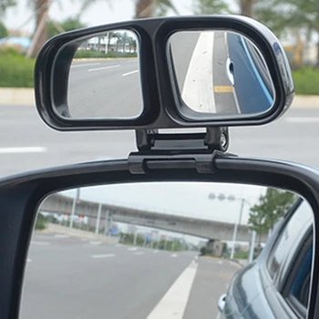 Новое Квадратное зеркало для слепых зон, Автоматическое Широкоугольное боковое зеркало заднего вида, Автомобильное двойное выпуклое зеркало, Универсальное для парковки Влево + вправо