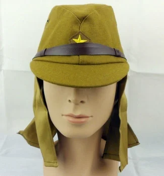 1 шт., кепка солдата японской армии для мужчин, Офицерская полевая шерстяная кепка, Армейская зеленая боевая шляпа, коллекция военных фанатов