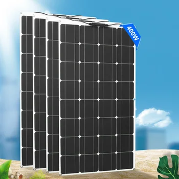 400 Вт Водонепроницаемая Гибкая Солнечная Панель Зарядное Устройство для Дома на Колесах 12 В Солнечная Панель Кемпинг 100 Вт 200 Вт 300 Вт