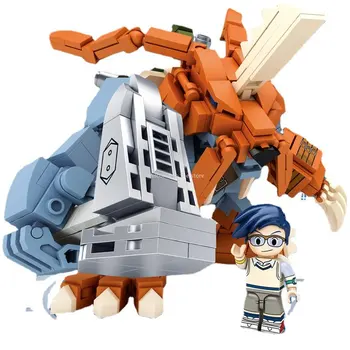 Серия SEMBO Digimon Metal War Greymon Were Garurumon Сценарная модель Строительные блоки Мальчик Кирпичная игрушка Детский подарок