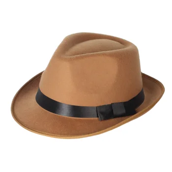Хит продаж, новые винтажные классические мужские и женские модные шляпы с короткими полями, джазовые фетровые шляпы
