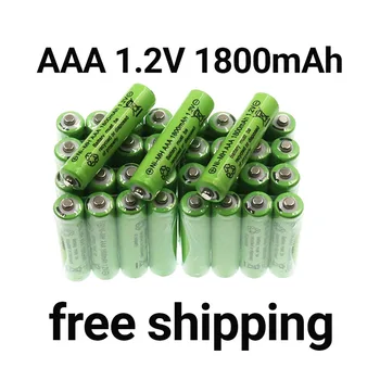 Аккумуляторная батарея Ni-Mh Nieuwe 100% 1.2V AAA 1800 Mah Аккумуляторная батарея 2A + подарок за покупку