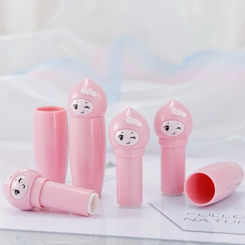 3,5 г 12,1 мм, пустые тюбики для губной помады, Многоразовые Розовые контейнеры для бальзама для губ в форме куклы, образец самодельной косметической мази для губ