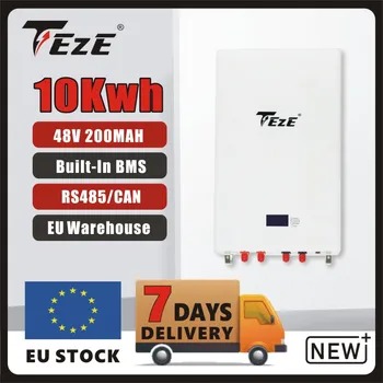 На складе в ЕС TEZE 10Kwh PowerWall 48V LiFePO4 Аккумулятор 200AH Встроенный BMS CAN RS485 Для Хранения солнечной энергии для Дома Bateria TAX Free