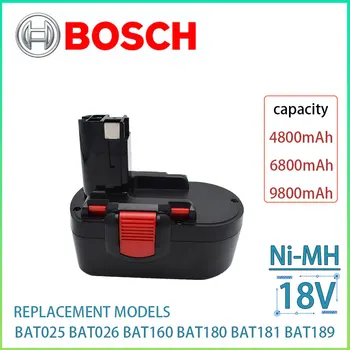 Сменный аккумулятор Bosch 18V 9.8AH Ni-MH для Bosch BAT025 BAT026 BAT160 2607335735 2607335277 PSR18 VE-2 GSR18