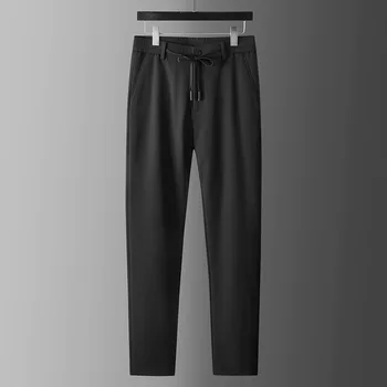 Мужская верхняя одежда 2022, зимние утолщенные деловые Прямые хлопчатобумажные брюки с высокой талией для мужчин среднего и пожилого возраста