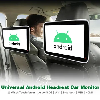 11,6 Дюймовый Android Подголовник Автомобильный Монитор С Экраном Детский Задний Автомобильный Экран Телевизор Заднее сиденье HMDI Монитор Геймер USB Bluetooth Универсальный