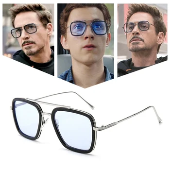 Винтажные квадратные солнцезащитные очки, мужские брендовые дизайнерские солнцезащитные очки, мужские модные зеркальные металлические очки для водителя, Градиентные очки Oculos De Sol