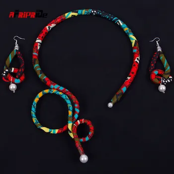 2023 Африканское ожерелье, вечерние украшения на шею + 2 серьги, ожерелье ручной работы, модное ожерелье wyb447