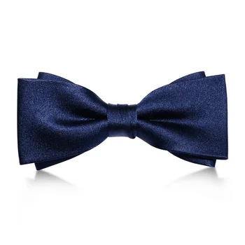 Высококачественные 2020, новые модные мужские галстуки-бабочки из двойной ткани, шелковый темно-синий галстук-бабочка, банкетный свадебный формальный галстук-бабочка