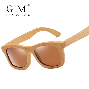 GM - Винтажные солнцезащитные очки из бамбука и дерева, ручная работа, Polaroid, Модные, Спортивные очки, 1725VIP