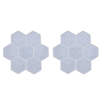 16 Упаковок Силиконовых Форм с шестигранной головкой, Силиконовая смола, Эпоксидные формы для литья из смолы, бетона, цемента