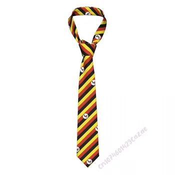 Галстуки с флагом Уганды для мужчин и женщин, повседневные костюмы с галстуками в клетку, тонкий галстук для свадебной вечеринки, Gravatas для подарка, Proud