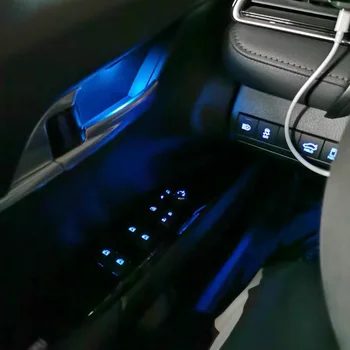 Для Toyota Camry 2018-2022 Дверная Чаша Подлокотник Атмосферное Освещение Интерьер Светодиодный Синий Дверная Чаша Ручка Рамка Подсветка