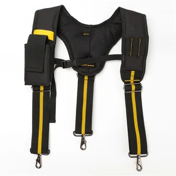 Черные подтяжки для мужчин, Y-образная инструментальная подвеска, на которую можно повесить сумку для инструментов, уменьшающую вес ремня, ремень для тяжелых работ, подтяжки для ремней