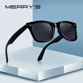 MERRYS DESIGN Мужские/женские классические поляризованные солнцезащитные очки в стиле ретро с заклепками, 100% защита от ультрафиолета S8140