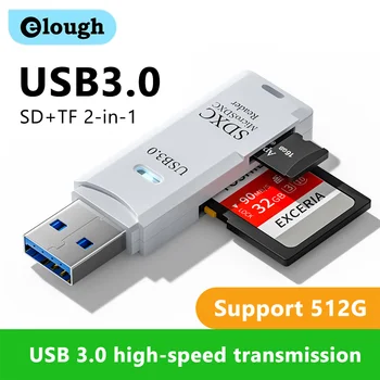 Кард-ридер 2 В 1 USB 3,0 Micro SD TF Card Memory Reader Высокоскоростной Адаптер для Записи нескольких карт Флэш-Накопитель Аксессуары Для ноутбуков