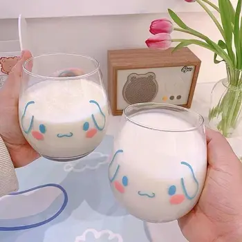 Sanrio New Ins Маленькая Свежая Чашка Для Воды с Большим Животом Cinnamoroll Mymelody Hellokitty Kuromi Молочный Сок Напиток Чашка Для Воды Милый Мультфильм