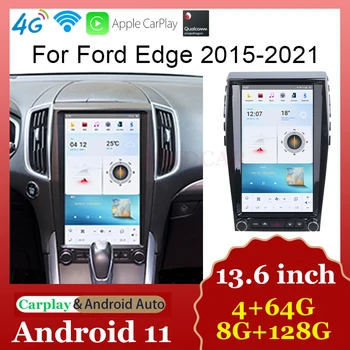 Автомобильный Мультимедийный плеер Android, GPS Навигация, Стерео Carplay AndroidAuto Для Ford Edge 2015-2019, ЖК-экран В стиле Tesla